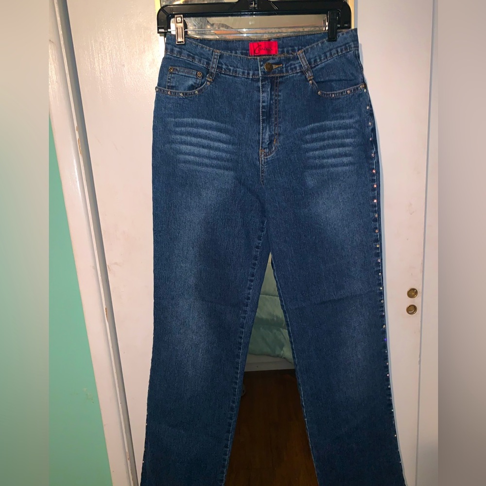 Carina bedazzled flared jeans